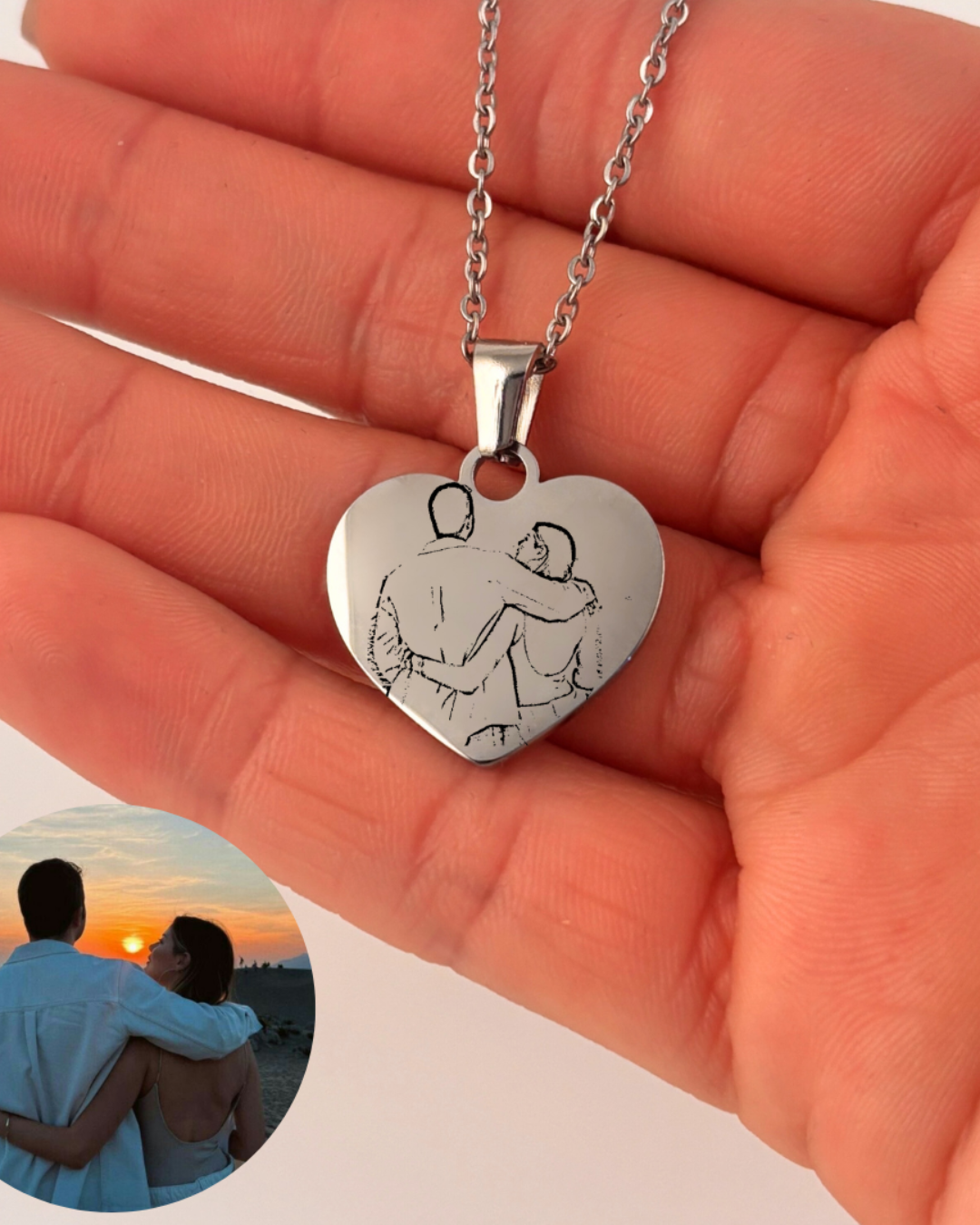 COLLAR DIJE CORAZÓN PLANO