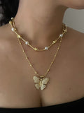 COLLAR MALIA PERLA & COLLAR MARIPOSA