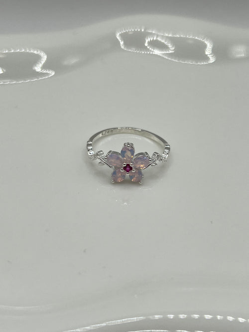 ANILLO FLOR ROSA OPALO - 7