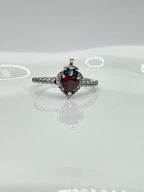 ANILLO ESPADA CORAZON ROJO - 7