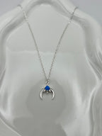 COLLAR MEDIA LUNA OPALO AZUL