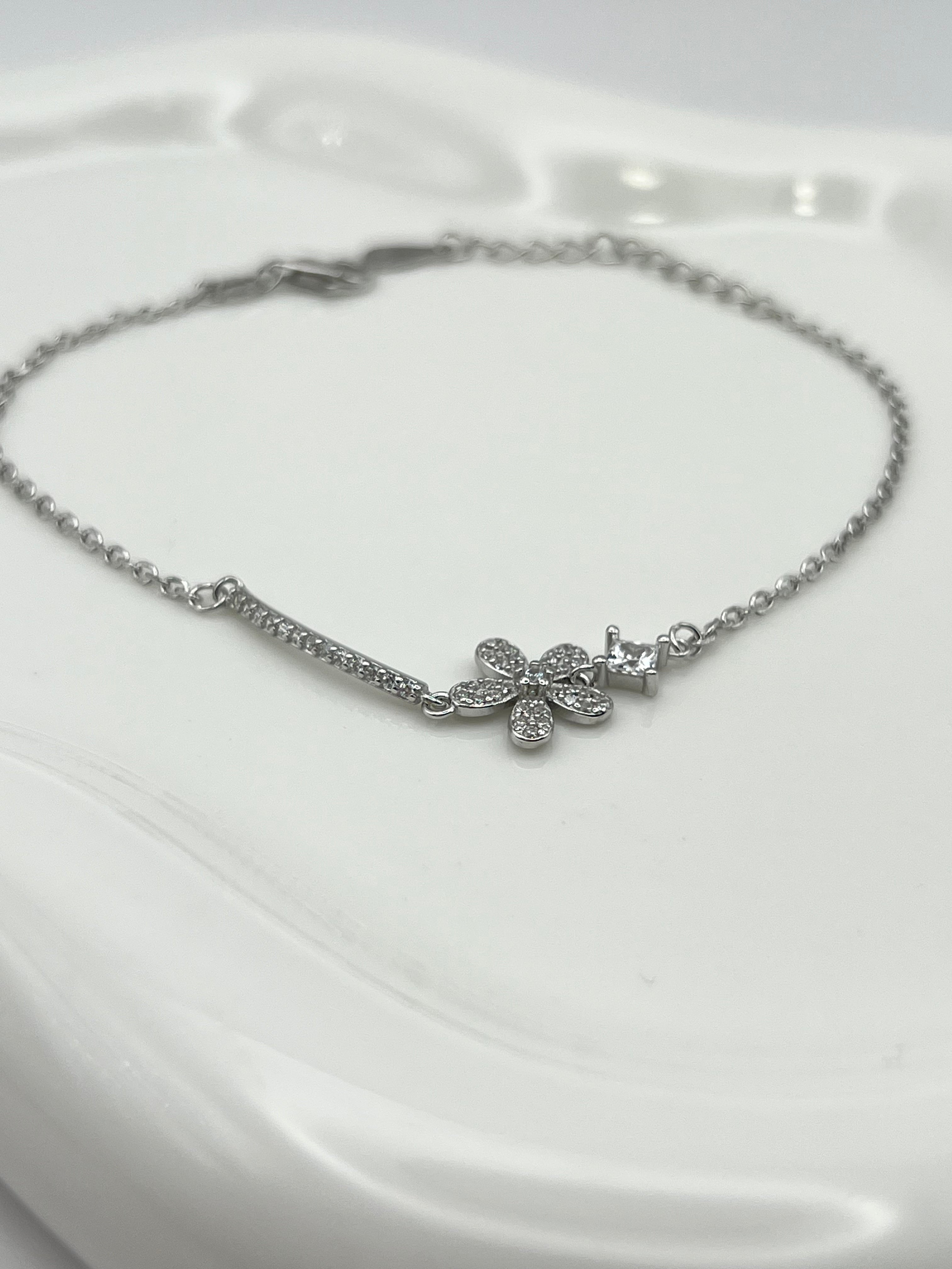 PULSERA FLOR ZIRCONIA