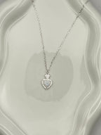 COLLAR CORAZON OPALO